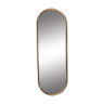 Oval mirror in gold metal 108x39cm