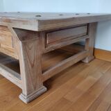 Wooden coffee table with drawer