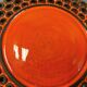 Wall light made from brown and red ceramic. Signed Norman Motala Sweden 1970s.