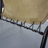 Danish Sueded Balloon Chairs by Hans Olsen for Lea Furniture, 1950s, Set of 4