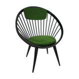 Black original "circle" chair Yngve Ekström for Swedese, 1960s, Sweden
