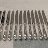 12 Christofle Marly silver plated dessert knives, 19.7cm