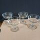 4 antique champagne glasses