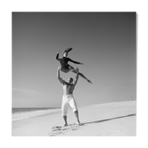 Photo print black and white pinup woman barium paper 300g format 40cmx40cm
