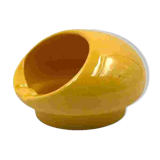 Space age yellow ceramic ashtray, Viba Italy 1970s