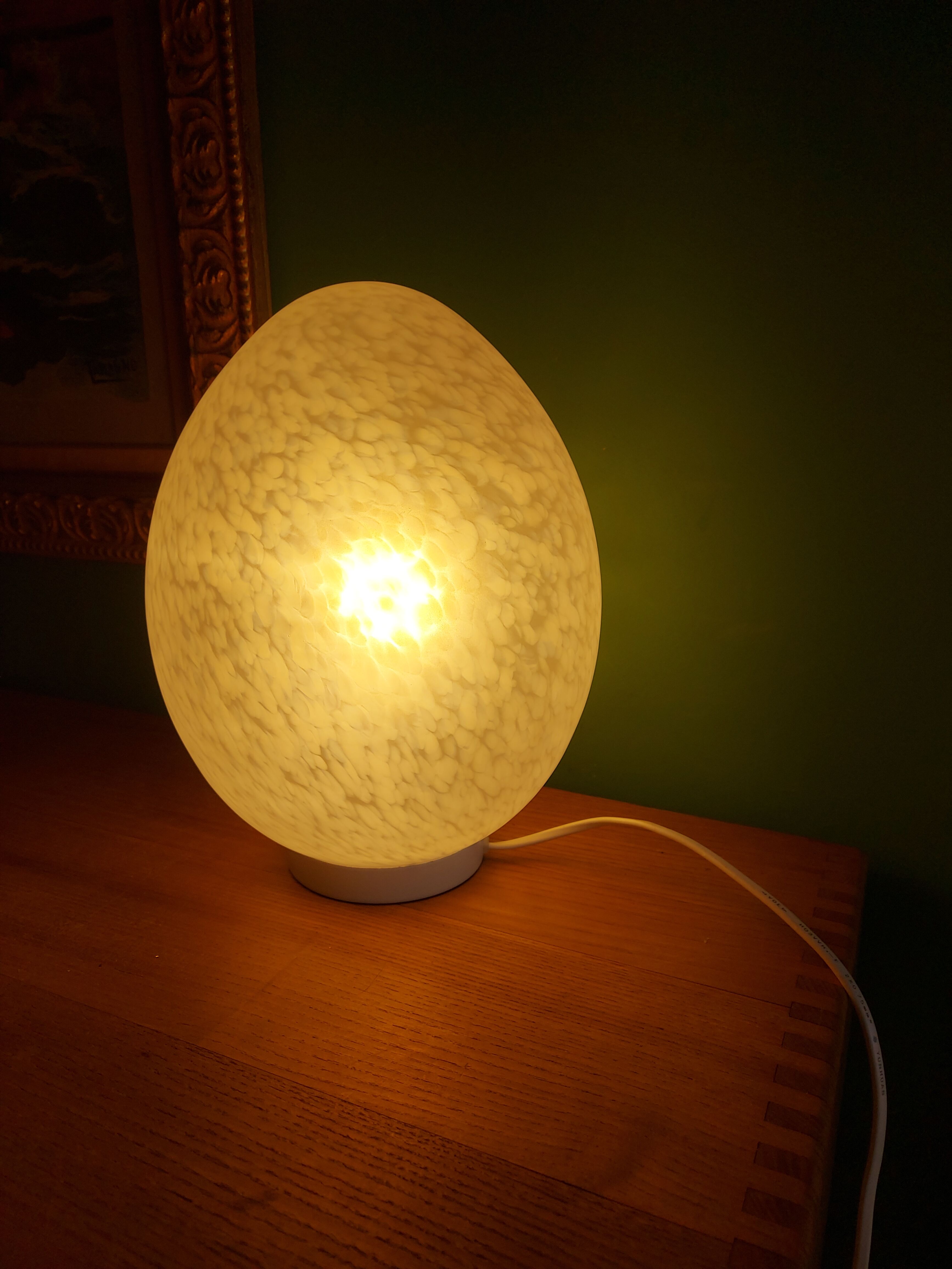 Lampe oeuf en verre