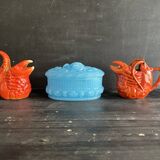 Antique ceramic lobster pitcher from the early 20th century.