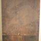 Carved wooden mirror, signed P. Guallino, "le passage", brutalist design from the 80s