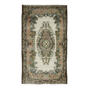 Turkish Anatolian Handmade Vintage Area Rug 212 cm x 125 cm