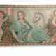 Allegory large painted tempera panel on decorative canvas 170x80 cm
