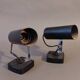 Pair of black Targetti Sankey wall lights 1970.