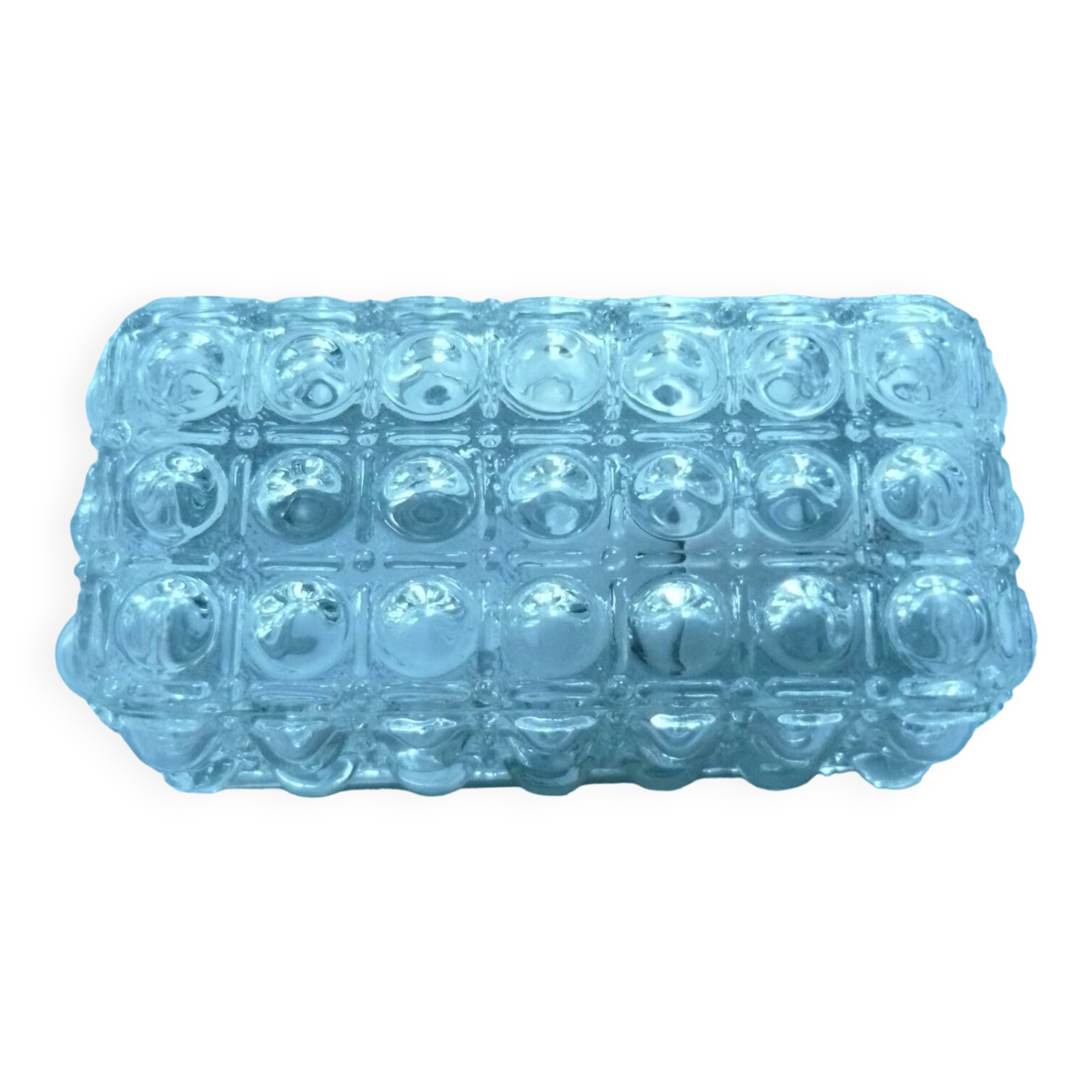 Plafonnier en verre bulle de je fassung allemagne annees 70