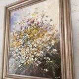Tableau bouquet de fleurs champêtre