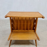 Vintage Dutch design side table magazine rack