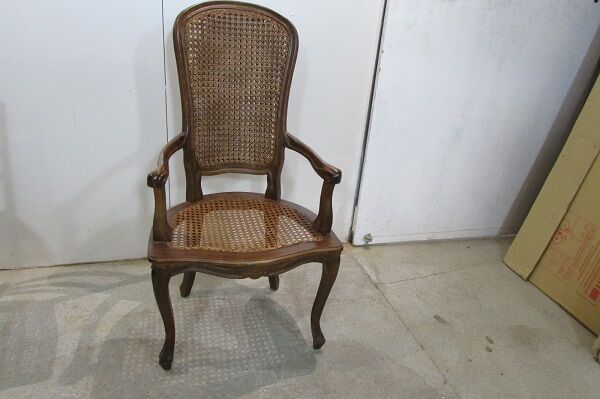 Fauteuil Louis XV canné