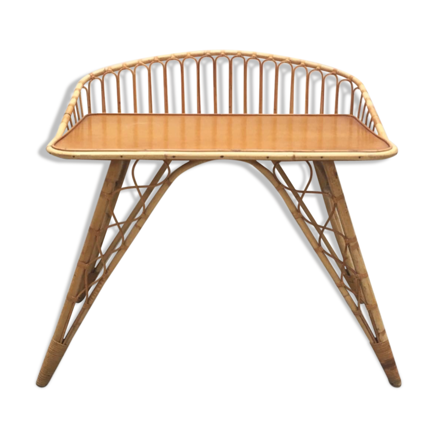Vintage rattan desk