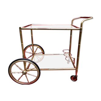 Dessert bar roulettes bamboo brass dore 1970