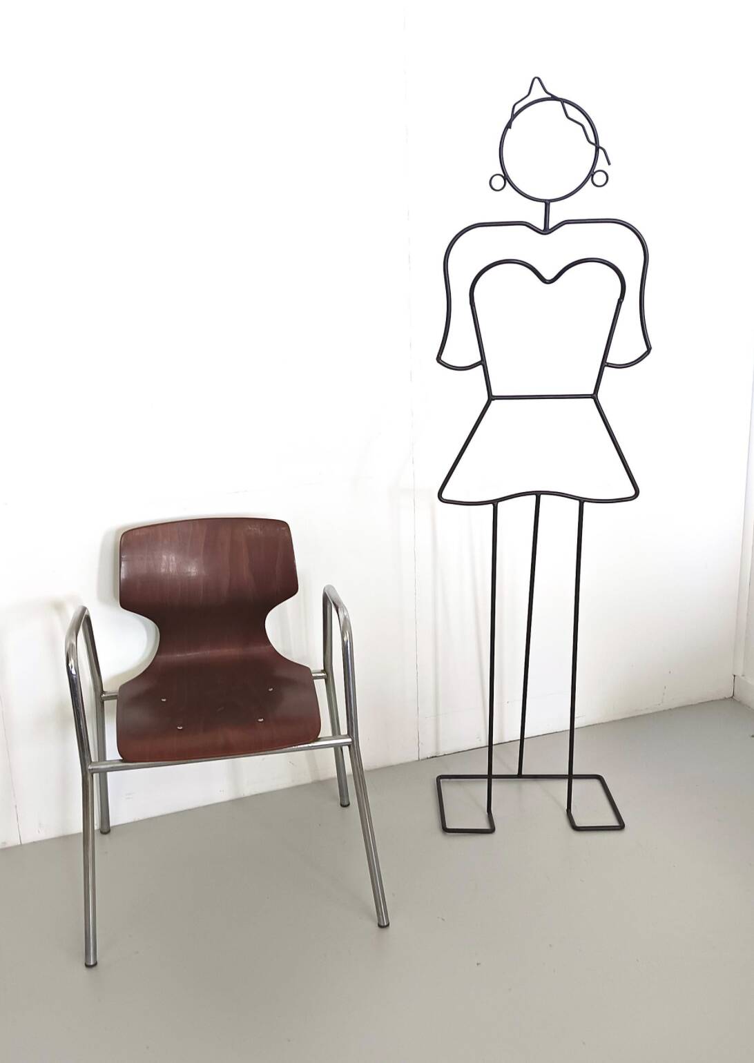 Set of Six Curved Beech Desk Chairs by Pagholz Flötotto with Armrests, Germ