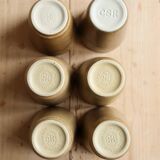 6 vintage stoneware cups – Mismatched