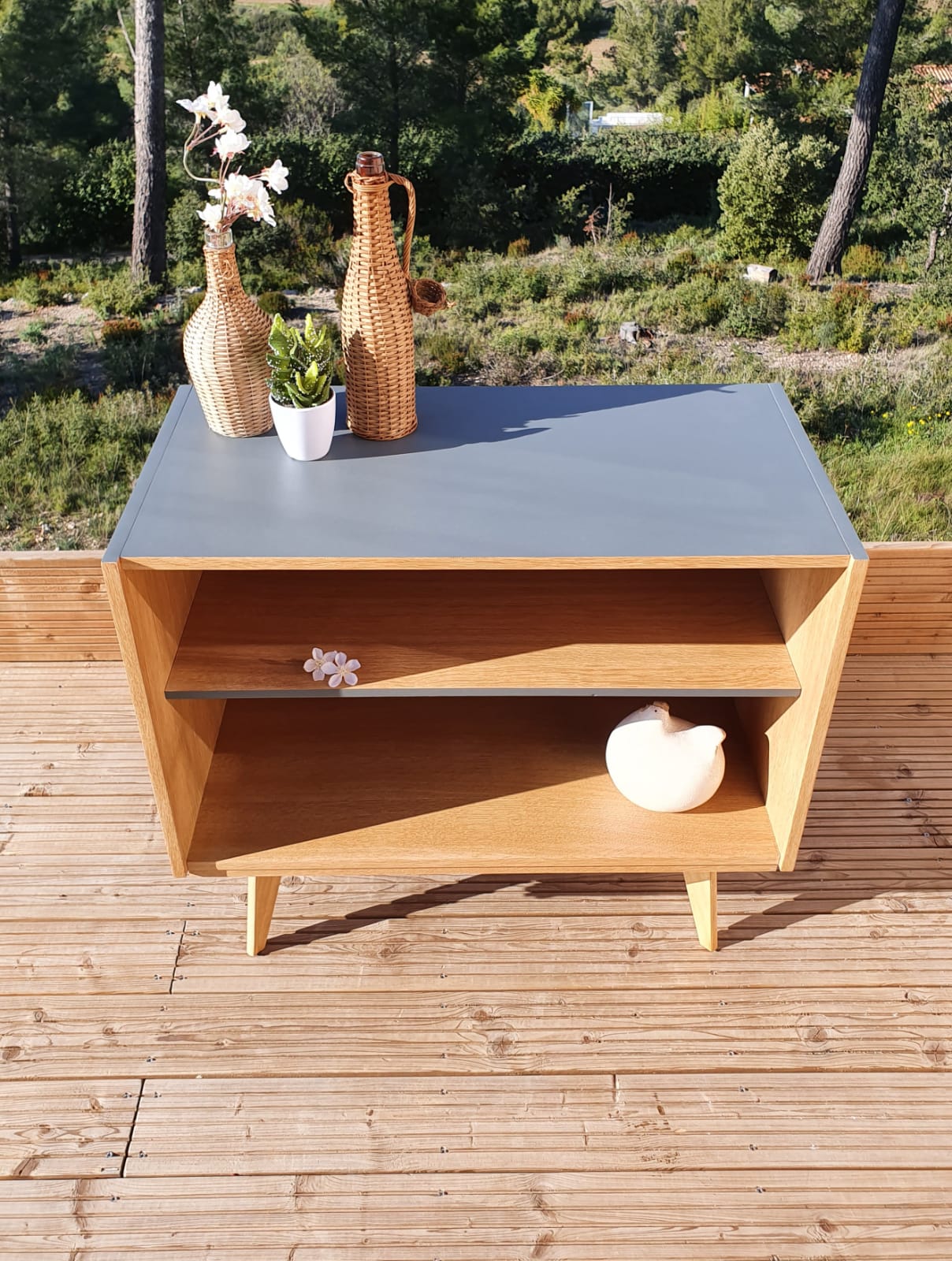 Vintage sideboard with compass feet
