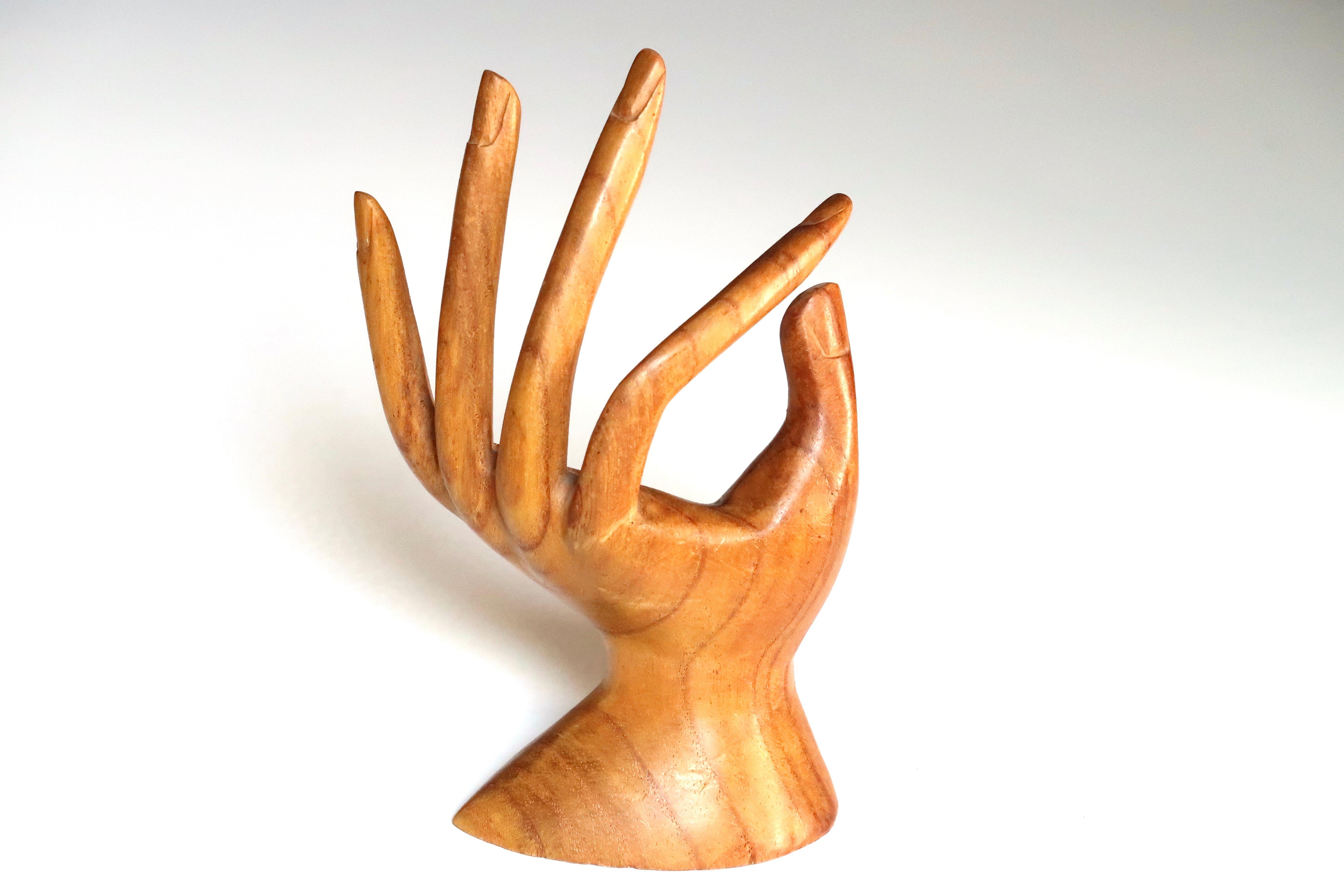 Wooden fig hand, 70s
