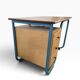 Curved vintage industrial desk / Bauhaus desk