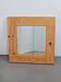 Vintage Scandinavian Square Pine Mirror, 1970s