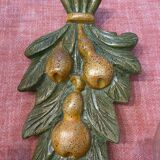 Vintage pear motif wall lamp from the 1970s