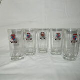 Lot 5 glasses pastis duval bistro advertising