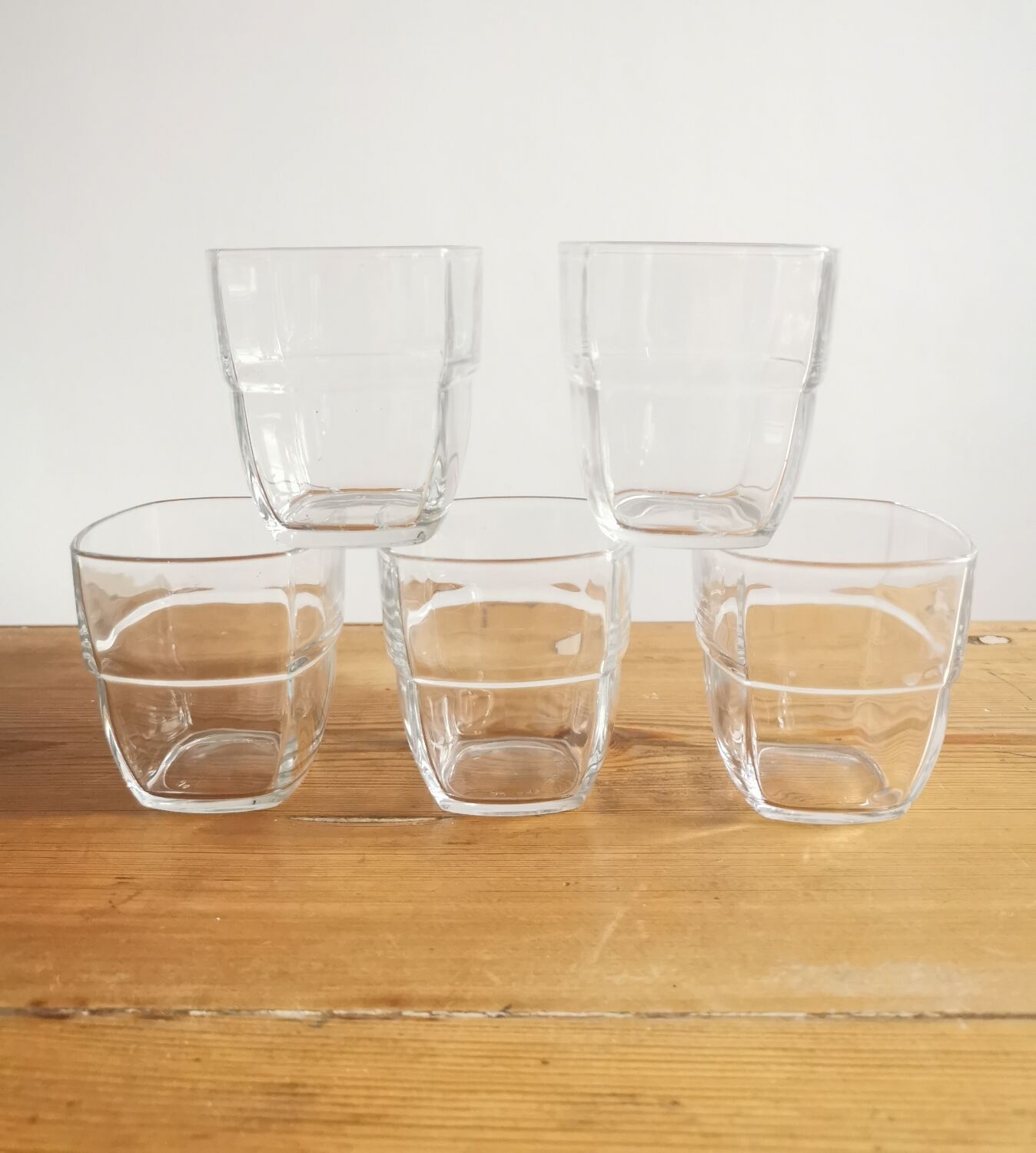 Service of 5 stackable glasses