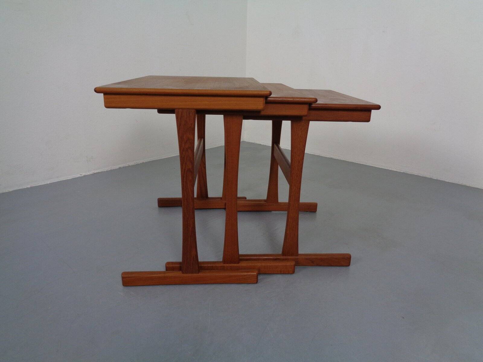 Danish Teak Nesting Tables, 1960s, Set of 3