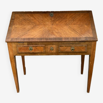 Scriban St Louis XVI sloping desk in marquetry, 19th century