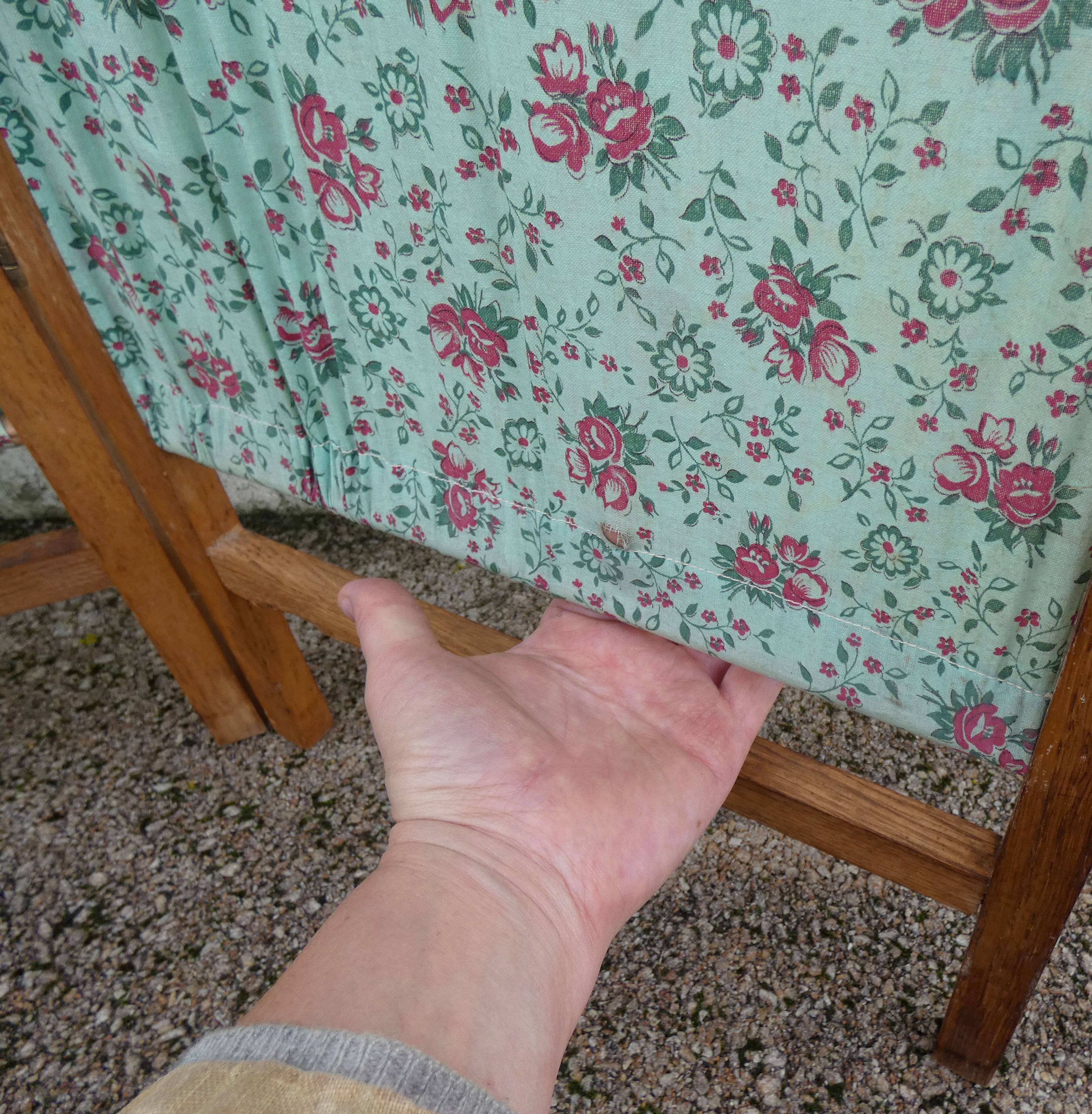 old vintage fabric screen