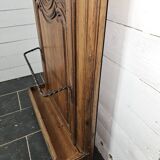 Wall-mounted locker in walnut