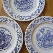 3 Yoplait advertising plates - The 3 musketeers