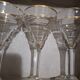 Set of 4 vintage bistro glasses with gold rim, year 19