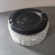 Ceiling lamp wall lamp globe glass molded metal base space age vintage