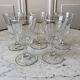 Lot de 5 petits verres à vin en verre cristallin années 50-60