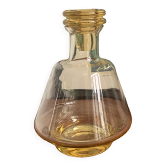 Vintage yellow glass decanter