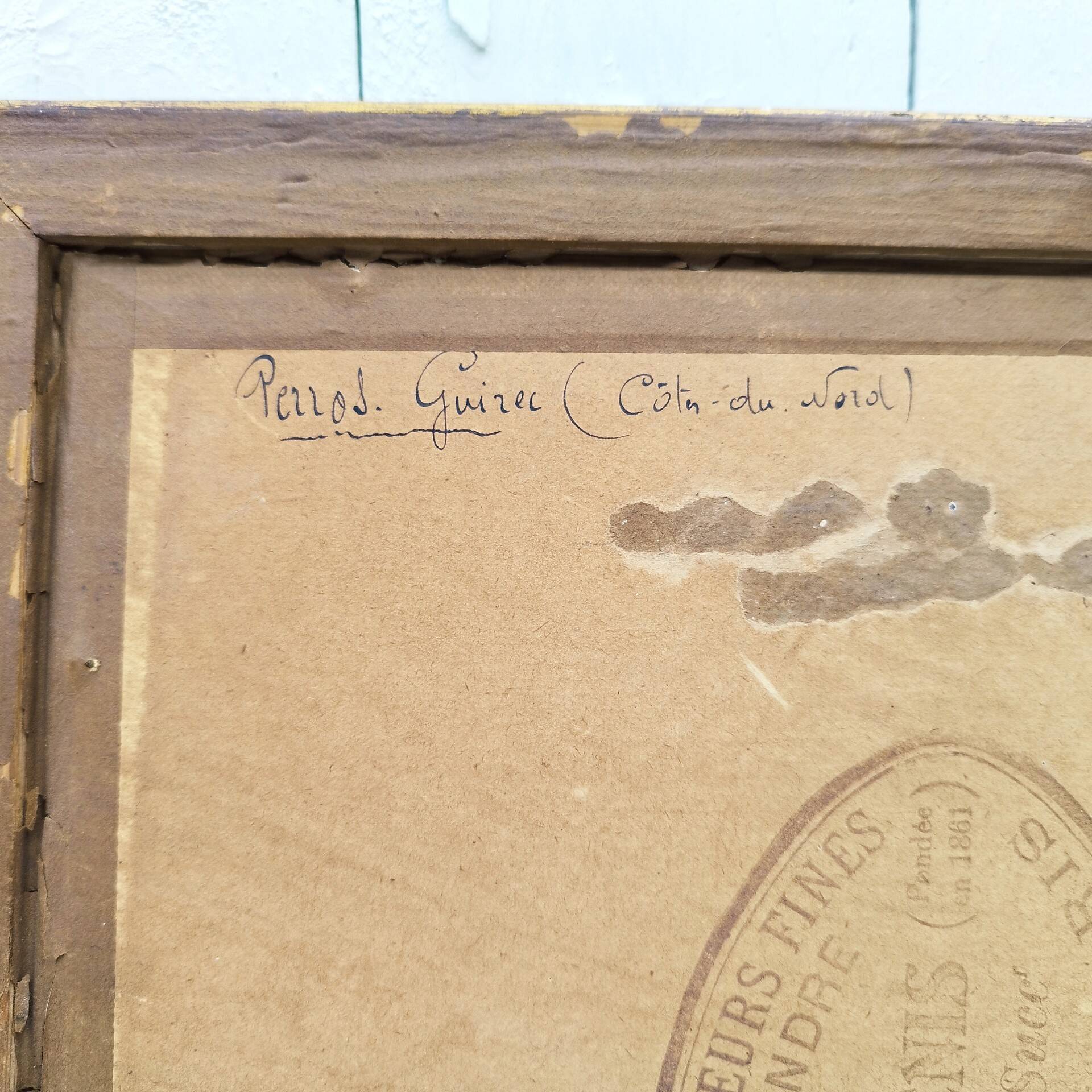 Oil on canvas Marine Perros-Guirec Georget