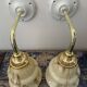 Set of two new electrified art deco wall lamps