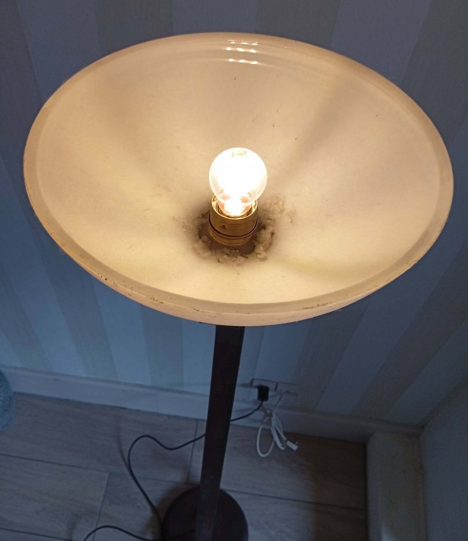 Indoor wrought iron floor lamp