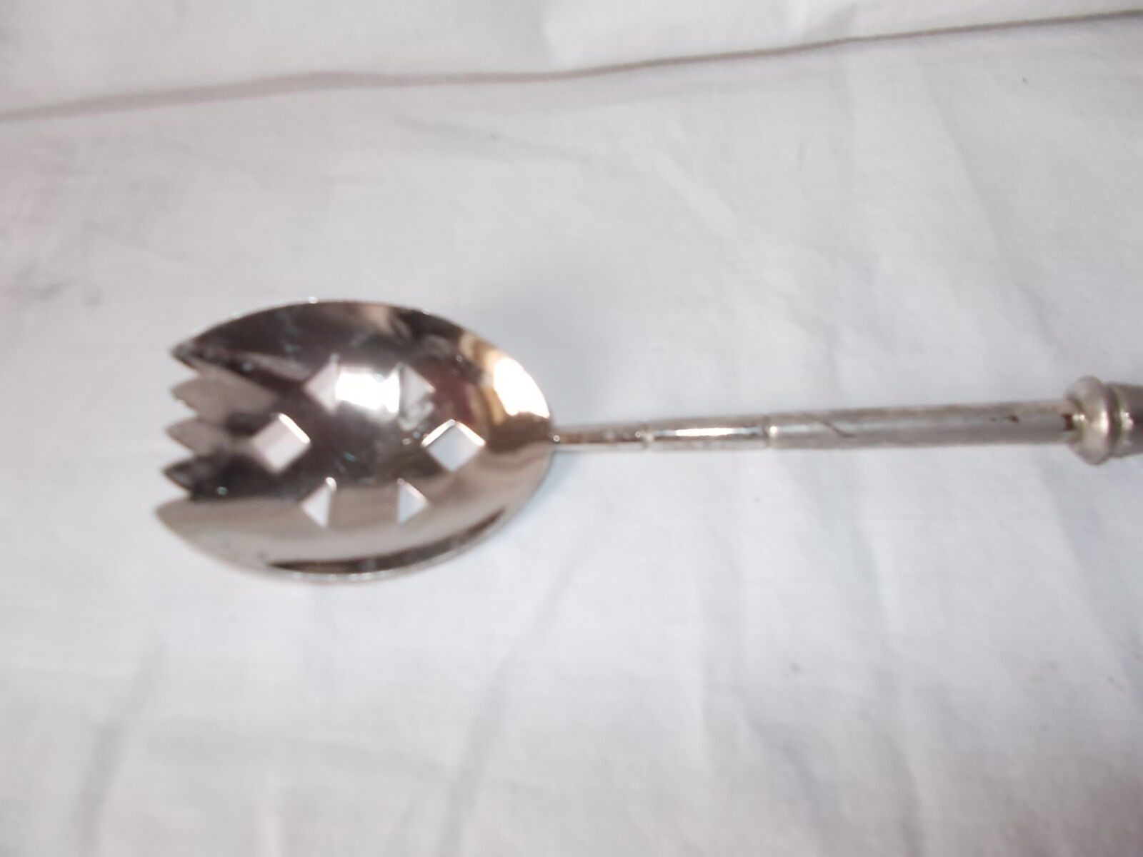 Silver metal ice spoon