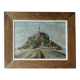 Oil painting on cardboard, Mont Saint Michel 1940s