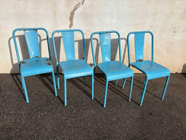 4 chaises tolix T37