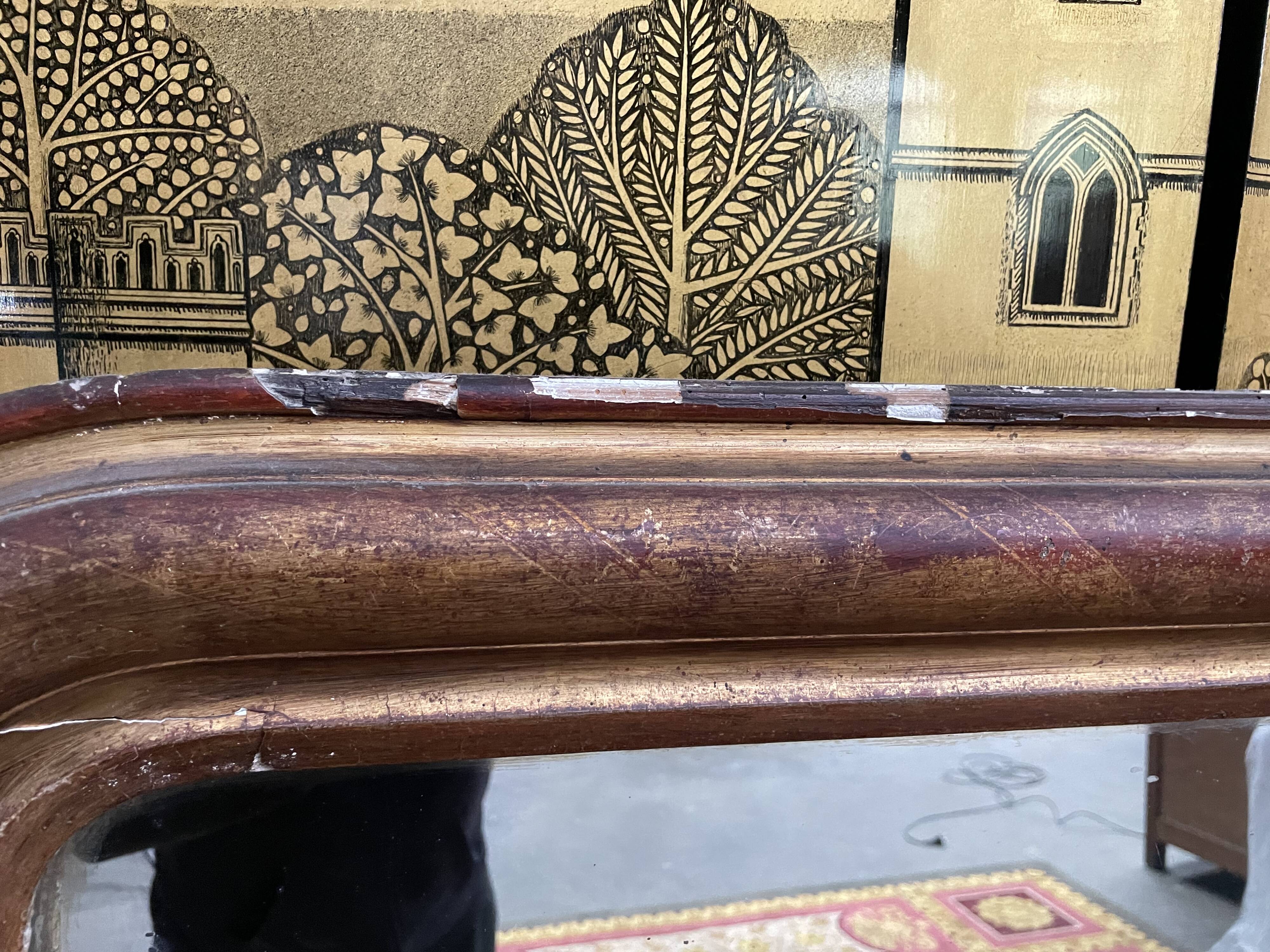 Louis Philippe period mirror with 19th leaf