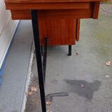 Old desk wood Scandinavian metal structure