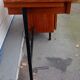 Old desk wood Scandinavian metal structure