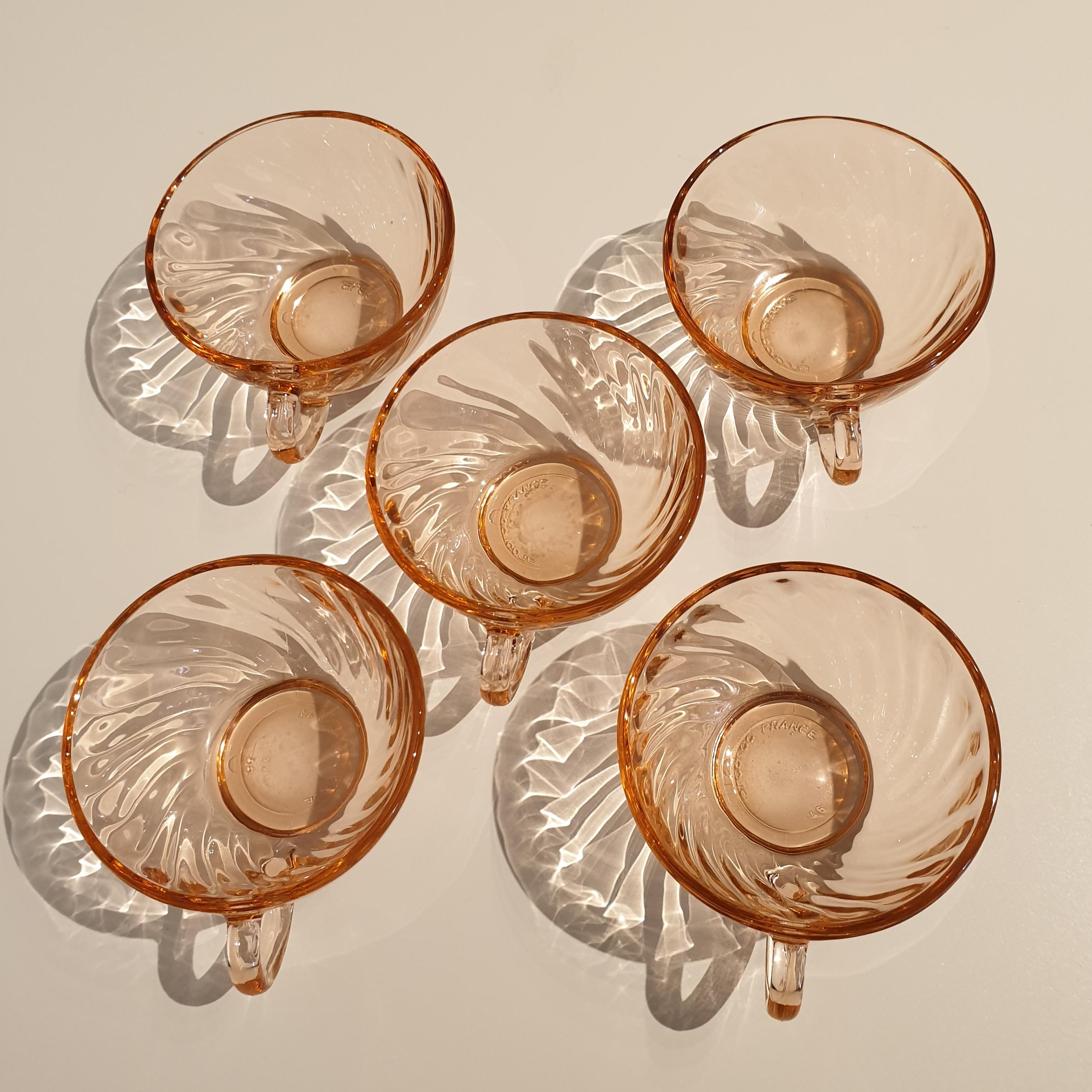 Set of cups arcoroc rosaline