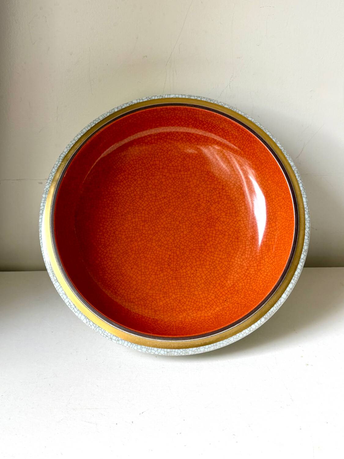 Royal Copenhagen  Porcelain crackle ware designed by Thorkild Olsen